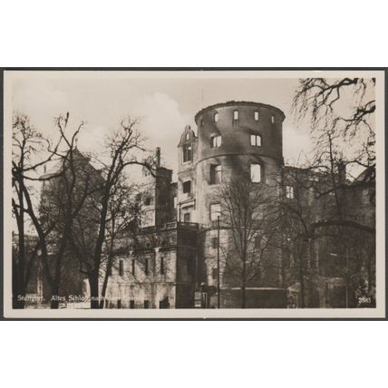 Altes Schloss nach dem Brande, Stuttgart, c.1935 - Boettcher Foto-AK