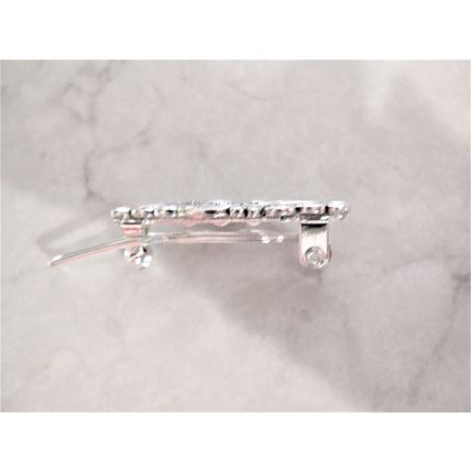 Small tiny silver metal filigree hair pin alligator clip barrette for fine thin