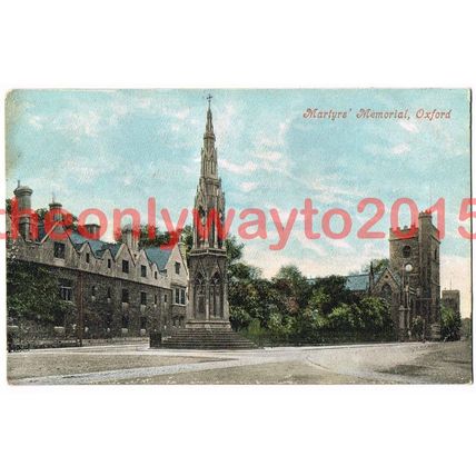 Martyrs Memorial, Oxford, Valentines Series, Postcard