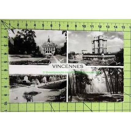 VINCENNES, 4 SCENES, FRANCE, 1955, Postcard