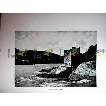 Dartmouth Castle & Kingswear Castle, Book Illustration, 1926