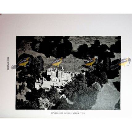 Tiverton Castle, Angle Tower & Powderham Castle, Book Illustration, 1926