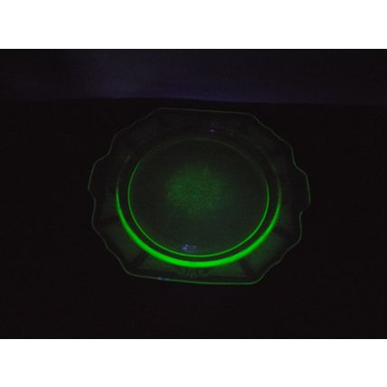 Rare Vintage Large Hocking Uranium Vaseline Green Princess 11.5" Dinner Plate