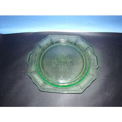 Rare Vintage Large Hocking Uranium Vaseline Green Princess 11.5" Dinner Plate
