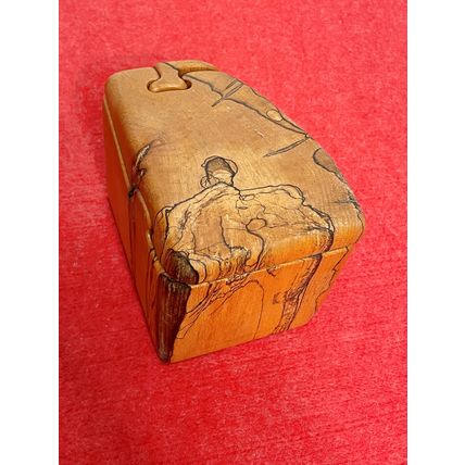 Unique Puzzle Box Handmade Vintage SIGNED Wooden Gift Box Trinket Box