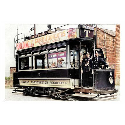 ptc0965 - Bolton Tram No 5 , Lancashire - print 6x4