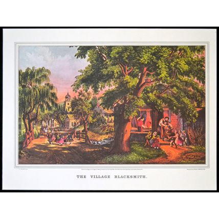 VILLAGE BLACKSMITH 1952 Frances Flora Bond Palmer - Nathaniel Currier PRINT