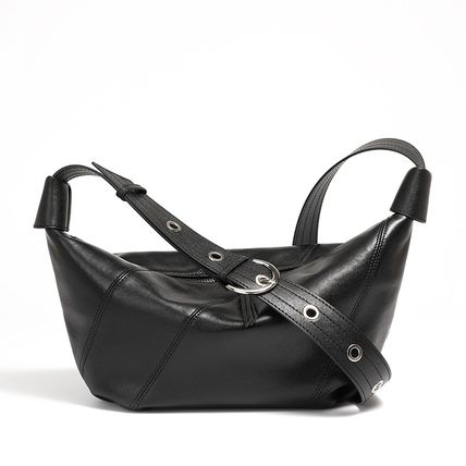 Ladies' Genuine Leather Shell Bag Black