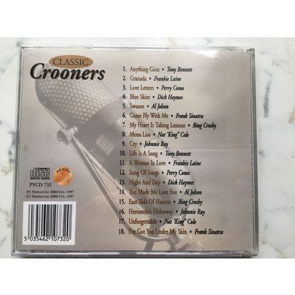 CLASSIC CROONERS CD Album, 18 tracks, Bennett, Como, Sinatra, Crosby, Cole, Ray