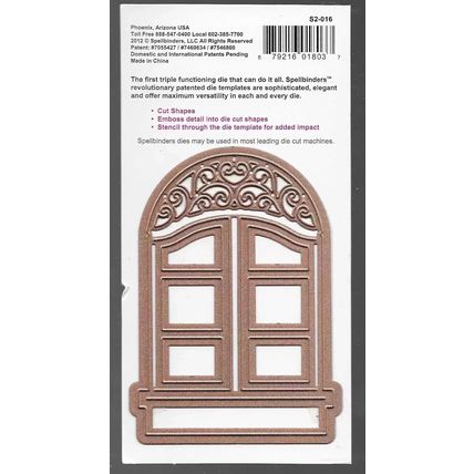 Spellbinders. Window Two Die. Die Cutting Cardmaking Scrapbooking Crafts