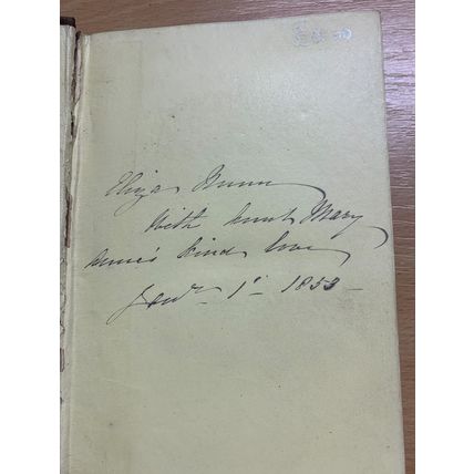 c1853 "COMPANION FOR LEISURE HOURS" ILLUSTRATED POETRY ANTIQUE BOOK (P3)