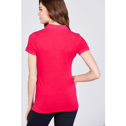 Women's Classic Jersey Spandex Polo Top