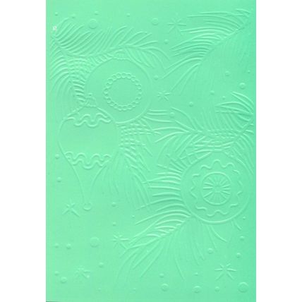 5"x7" Embossed Paper. 10 Sheets. Christmas Baubles (30). Cardmaking Crafts