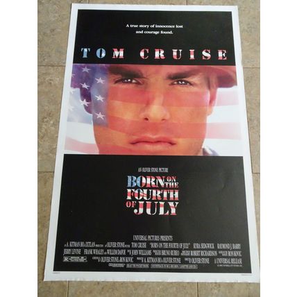 Born on the Fourth of July - Movie Poster with Tom Cruise - Vintage Poster