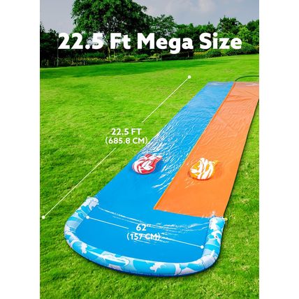JOYIN 22.5Ft Water Slides and 2 Bodyboards, Lawn Water Slide Summer Slip Watersl