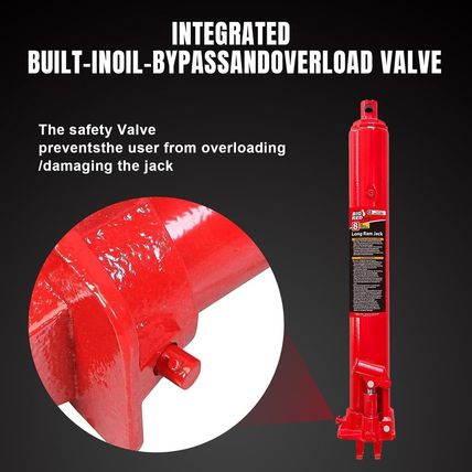 BIG RED T30806 Torin Hydraulic Long Ram Jack with Single Piston Pump and Clevis