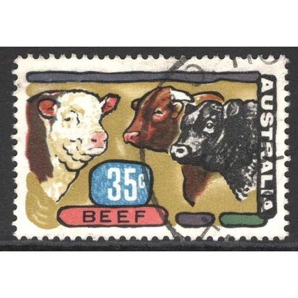 AUSTRALIA 1972: PRIMARY INDUSTRIES - 35c BEEF USED (G5)