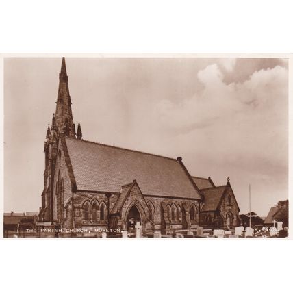 EC856. MORETON PARISH CHURCH. R/P POSTCARD