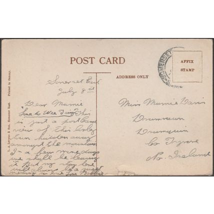 Bird's Eye View, Somerset East, Cape Province, c.1910s - Levyno RP Postcard