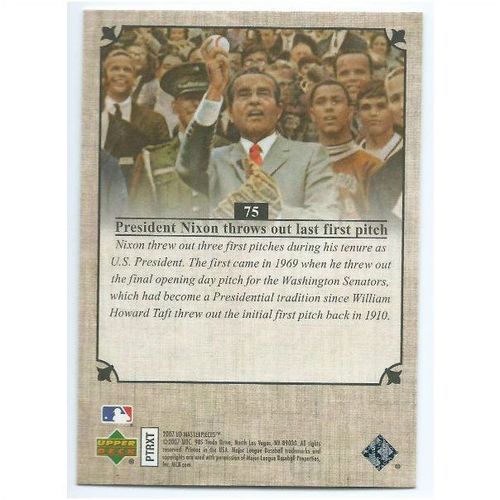 2007 Upper Deck Masterpieces - #75 - Richard Nixon
