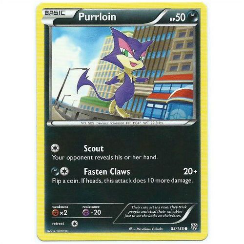 Pokemon Black & White Plasma Storm - #83/135 - Purrloin