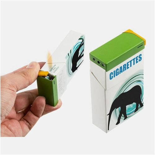 2-Packs Clip-On Butane Cigarette Lighters (Silver)