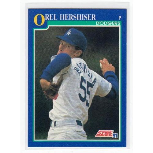 1991 Score Orel Hershiser baseball card #550 – Dodgers