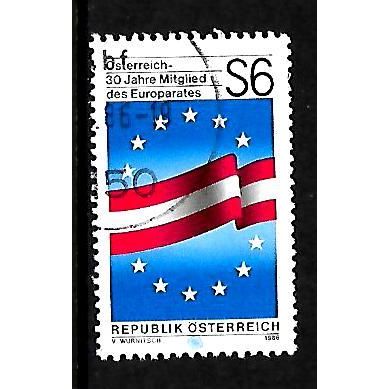 AUSTRIA 1986 6s COUNCIL FLAG SG 2087 FINE USED