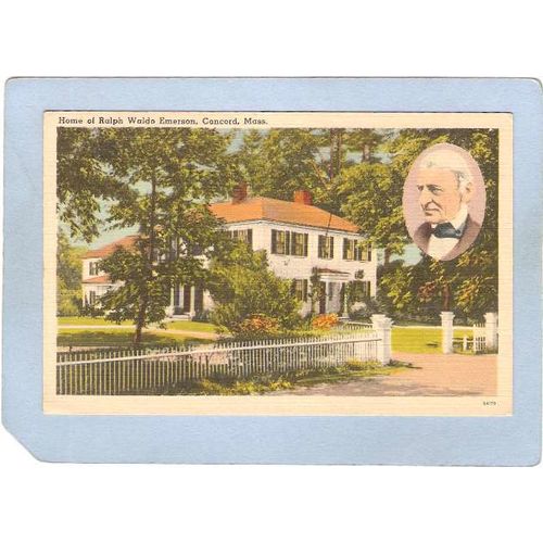 MA Concord Home Of Ralph Waldo Emerson Photo Top Right Corner ma_box2~924