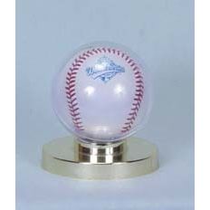 Collector Safe Baseball Holder w/Gold Base (Qty = 6 Holders)