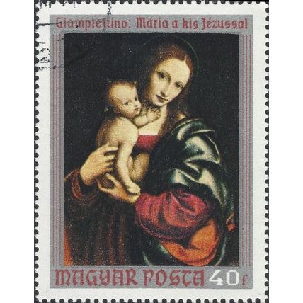 HUNGARY, FINE ART, Virgin Mary and Child, Giampietrino, grey 1970, 40f, #2