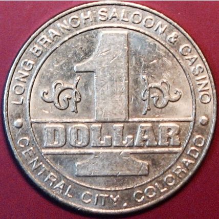 Long Branch. $1 Casino Token. Central City, CO. J56.