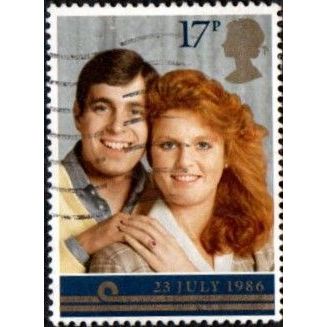 1986 Royal Wedding. 17p Value, Prince Andrew & Miss Sarah Ferguson. Fine Used