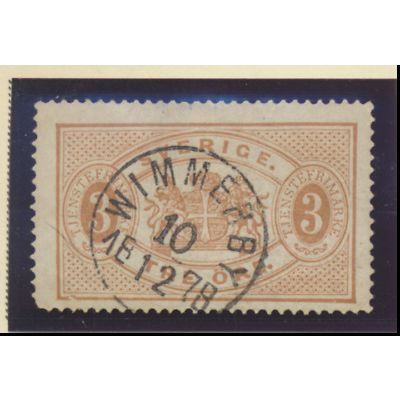 Sweden Stamp Scott #O1, Used, Wimmerby Cancel