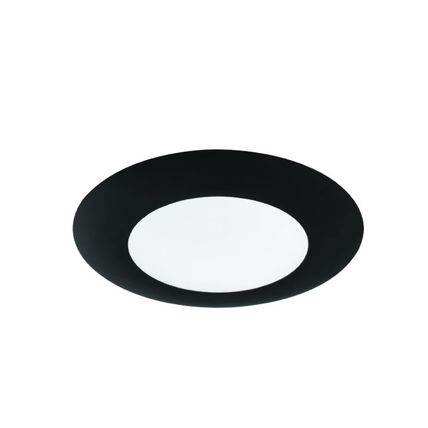 Volume 1-Light Integrated LED Indoor/Outdoor Black Surface/Wall Mount Frost Lens