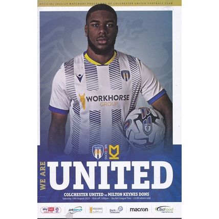 COLCHESTER UNITED v MILTON KEYNES DONS LEAGUE TWO 2023/24