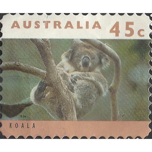 AUSTRALIA, MAMMAL, Koala, Phascolarctos cinereus, brown 1994, 45c, #3