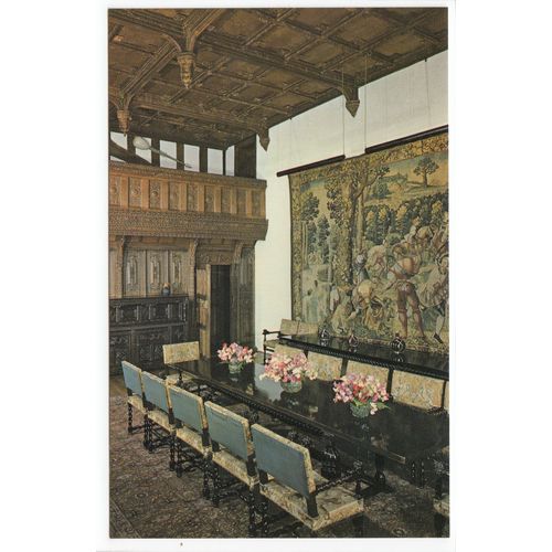 Hever Castle Dining Hall and Minstrel's Gallery Kent Postcard KH07