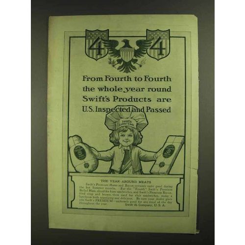 1907 Swift's Premium Hams and Bacon Ad - From Fourth