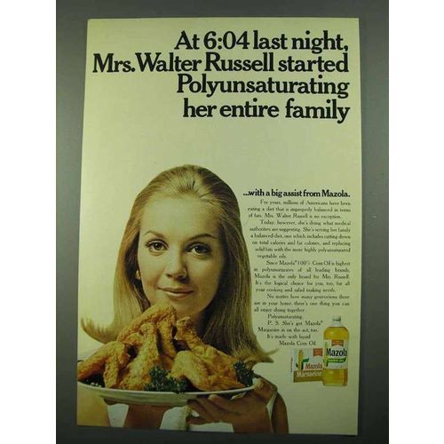 1969 Mazola Corn Oil and Margarine Ad - Mrs. Russell