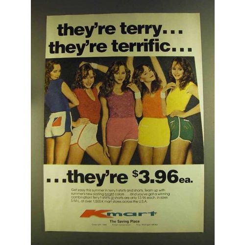 1980 Kmart Terry T-Shirts and Shorts Ad - Terrific