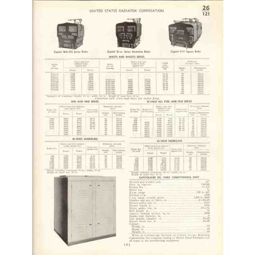 united states radiator company 1938 capitol boilers vintage catalog