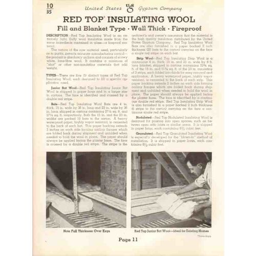 united states gypsum company 1938 thermal insulation vintage catalog