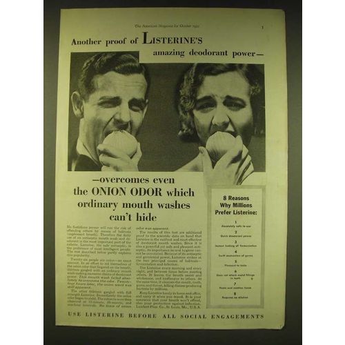 1931 Listerine Antiseptic Ad - Another proof of Listerine's amazing deodorant