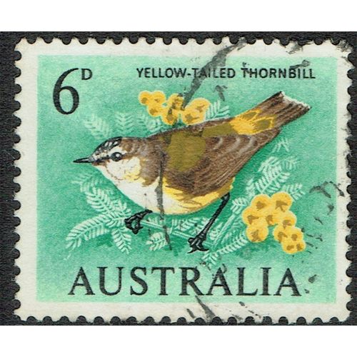 Australia 1964 Birds 6d Brown Yellow Black and Bluish Green SG363 FU