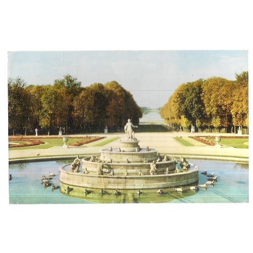 THE PARK LATONE'S BASIN, VERSAILLES, FRANCE .used vintage postcard 1964 pm #