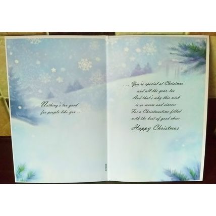 Cute Christmas Cards -Brother & Partner - Glitter Card - 001