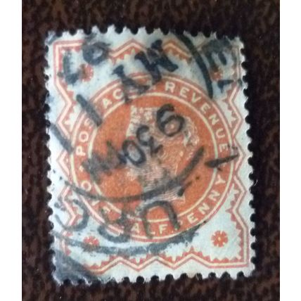 1887 GB Queen Victoria Jubilee Issue SG197 used stamp Edinburgh cancel