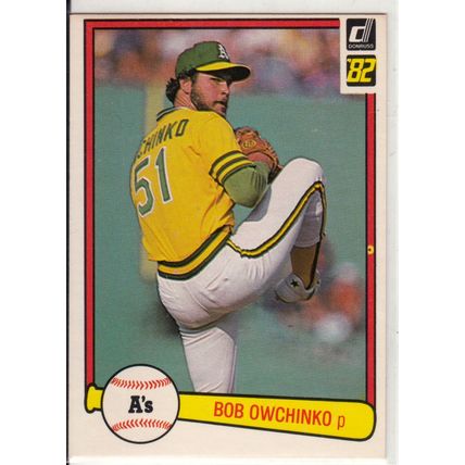 1982 Donruss baseball card 287 Bob Owchinko