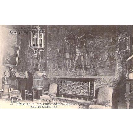 Chaumont sur Loire Chateau Salle des Gardes France Postcard unused VGC